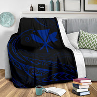 Kanaka Premium Blanket - Blue - Frida Style - Polynesian Pride