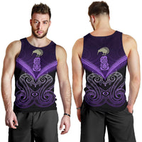 Maori Manaia New Zealand Men Tank Top Purple - Polynesian Pride