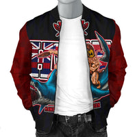 Polynesian Hawaii Men's Bomber Jacket - Shark Warrior - Polynesian Pride