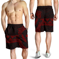 Kosrae Polynesian All Over Print Men's Short - Red Version - Polynesian Pride