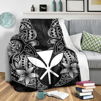 Polynesian Hawaii (Kanaka Maoli) Premium Blanket - White Turtle Homeland - Polynesian Pride
