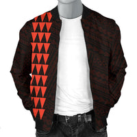 Hawaii Kakau Polynesian Anchor Personalized Men's Bomber Jacket - Orange - Polynesian Pride