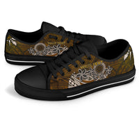 Cook Islands Custom Personalised Low Top Shoes - Polynesian Boar Tusk - Polynesian Pride
