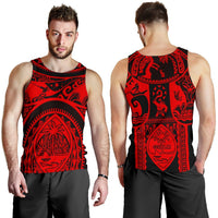 Polynesian Men's Tank Top - Guam Flag, Seal with Maui Moana Tattoo - Polynesian Pride