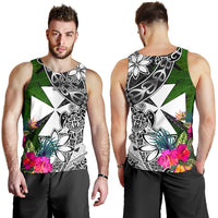 Wallis and Futuna Men Tank Top - Turtle Plumeria Banana Leaf - Polynesian Pride