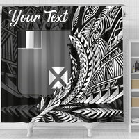 Wallis and Futuna Shower Curtains - Custom Personalised Wings Style - Polynesian Pride