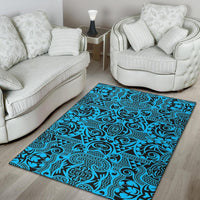 Hawaii Area Rug Polynesian Kakau Turtle AH - Polynesian Pride