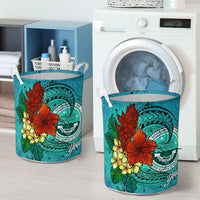 Federated States of Micronesia Laundry Basket - Custom Personalised Tropical Flowers Style - Polynesian Pride