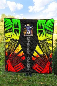Norfolk Island Premium Quilt - Norfolk Island Coat Of Arms Polynesian Reggae Tattoo - Polynesian Pride