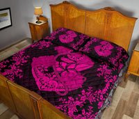 Hawaii Anchor Hibiscus Flower Vintage Quilt Bed Set - AH - Pink - Polynesian Pride