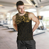 New Zealand Men'S Tank Top, Maori Polynesian Tattoo Gold - Polynesian Pride