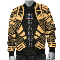 Samoa Men Bomber Jackets - Polynesian Tattoo Gold - Polynesian Pride