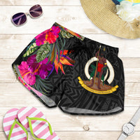 Vanuatu All Over Print Women's Shorts - Hibiscus Polynesian Pattern - Polynesian Pride