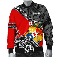 Tonga Men'S Bomber Jacket Polynesian Style Fall In The Wave - Polynesian Pride