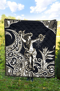 Polynesian Hawaii Premium Quilt - Hula Girl White - Polynesian Pride