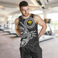 Hawaii Tank Top Polynesian Kanaka Map Hawaiian Men's Tank Top - Beige - TT Style - Polynesian Pride