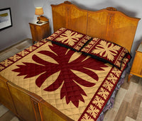 Hawaiian Quilt Pattern Flower Hula Quilt Bed Set - Polynesian Pride