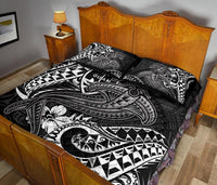 Guam Polynesian Quilt Bed Set - White Shark Polynesian Tattoo - Polynesian Pride