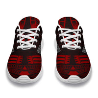 New Caledonia Sport Sneakers - Polynesian Tattoo Red - Polynesian Pride