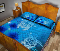 Hawaii Turtle Hibiscus Quilt Bed Set - Bling Style - Polynesian Pride