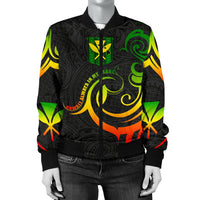 Hawaiian Kanaka Women's Bomber Jacket Hawaii Always In My Heart AH - Polynesian Pride