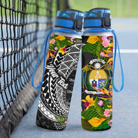 Nauru Custom Personalised Hydro Tracking Bottle - Seal Spiral Polynesian Patterns - Polynesian Pride