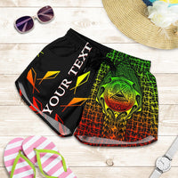 American Samoa Custom Personalised All Over Print Women's Shorts - AS Seal Rocket Style (Reggae) - Polynesian Pride