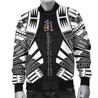 Norfolk Island Men Bomber Jackets - Polynesian Tattoo Black - Polynesian Pride