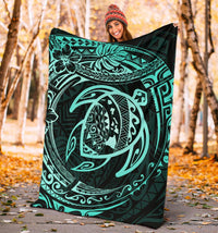 Hawaiian Turtle Polynesian Premium Blanket - Polynesian Pride