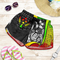 Polynesian Hawaii Women Shorts Reggae - Turtle with Hook - Polynesian Pride