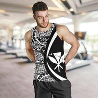 Kanaka Hawaii Map White Polynesian Men's Tank Top - Circle Style - Polynesian Pride