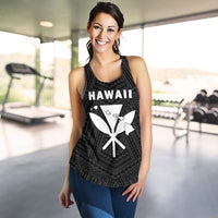 Hawaii Kanaka Polynesian Women's Racerback Tank White - Polynesian Pride