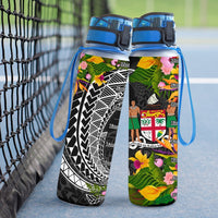 Fiji Hydro Tracking Bottle - Seal Spiral Polynesian Patterns - Polynesian Pride