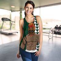 Personalize - Hawaii Warrior Football Women's Racerback Tank 2020 Champion AH - Polynesian Pride