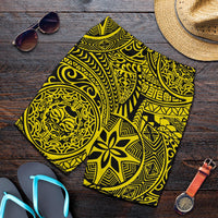 Polynesian Hawaiian Style Tribal Tattoo Yellow Men's Short - Polynesian Pride