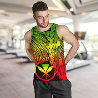 Polynesian Hawaii Men's Tank Top - Tribal Wave Tattoo Reggae - Polynesian Pride