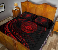 American Samoa Quilt Bed Set - Red - Frida Style - Polynesian Pride