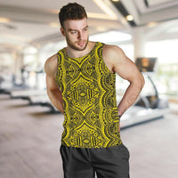Polynesian Symmetry Yellow Hawaii Men's Tank Top - Polynesian Pride