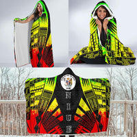 Niue Hooded Blanket - Polynesian Tattoo Reggae - Polynesian Pride