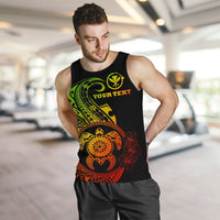 Hawaii Polynesian Personalised Men's Tank Top - Vintage Polynesian Turtle (Reggae) Reggae - Polynesian Pride