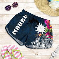 Nauru Women's Shorts - Summer Vibes Women Blue - Polynesian Pride