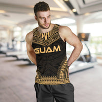 Guam Men's Tank Top - Polynesian Chief Gold Version - Polynesian Pride