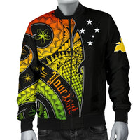 Papua New Guinea Personalised Men's Bomber Jacket - PNG Bird And Polynesian Decorative Pattern - Polynesian Pride