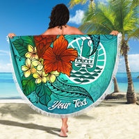 Tahiti Beach Blanket - Custom Personalised Tropical Flowers Style - Polynesian Pride