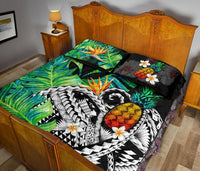 Kanaka Maoli (Hawaiian) Quilt Bed Set, Polynesian Pineapple Banana Leaves - Polynesian Pride