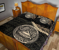 American Samoa Polynesian Quilt Bed Set Golden Coconut - Polynesian Pride