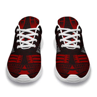Marshall Islands Sport Sneakers - Polynesian Tattoo Red - Polynesian Pride