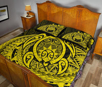 Hawaii Polynesian Turtle Quilt Bed Set - Yellow - Polynesian Pride