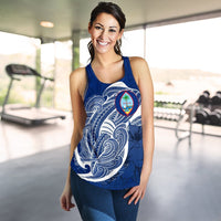 Guam Women'S Racerback Tank Shark Coat Of Arms - Polynesian Pride