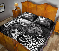 Polynesian Wallis and Futuna Quilt Bed Set - White Shark Polynesian Tattoo - Polynesian Pride